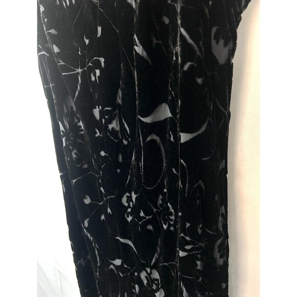 Robbie Bee Womens Size 6 Velvet Burnt Out Tassles Dress - Picture 2 of 9